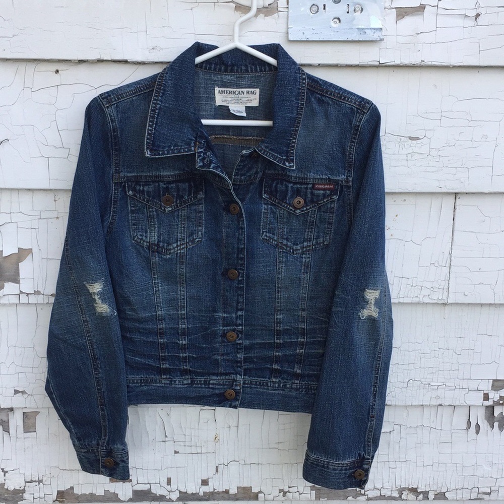 American Rag Jean Jacket Distressed
